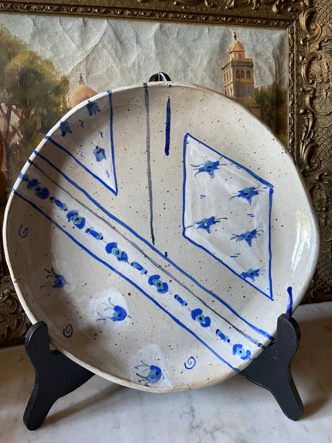 Artisanal stoneware dish