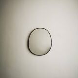 Round charcoal mirror 31 cm