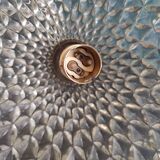Lampe suspendue vintage en verre, France