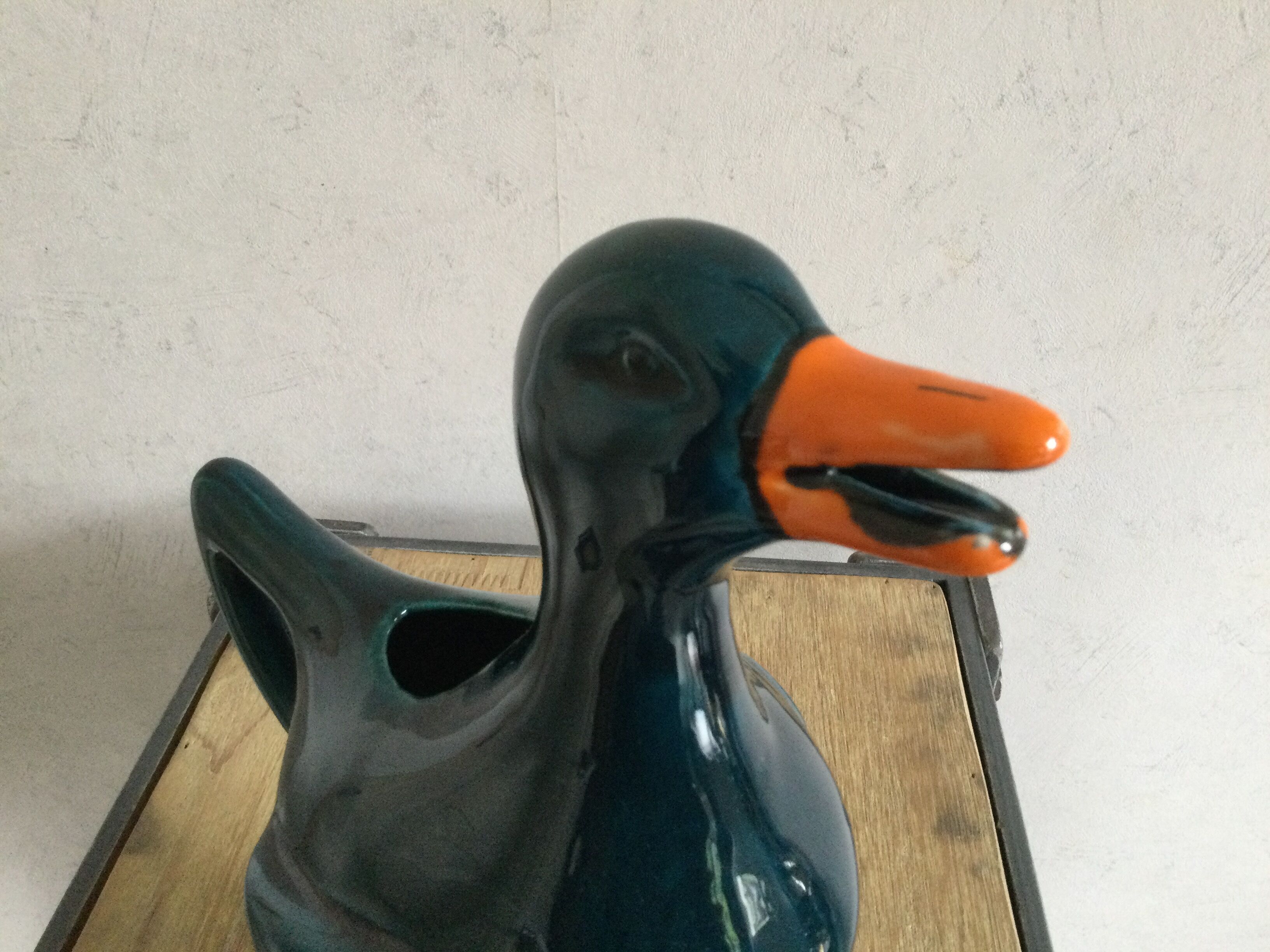 Earthenware duck pitcher