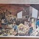 School poster "at the fish merchant" 50s