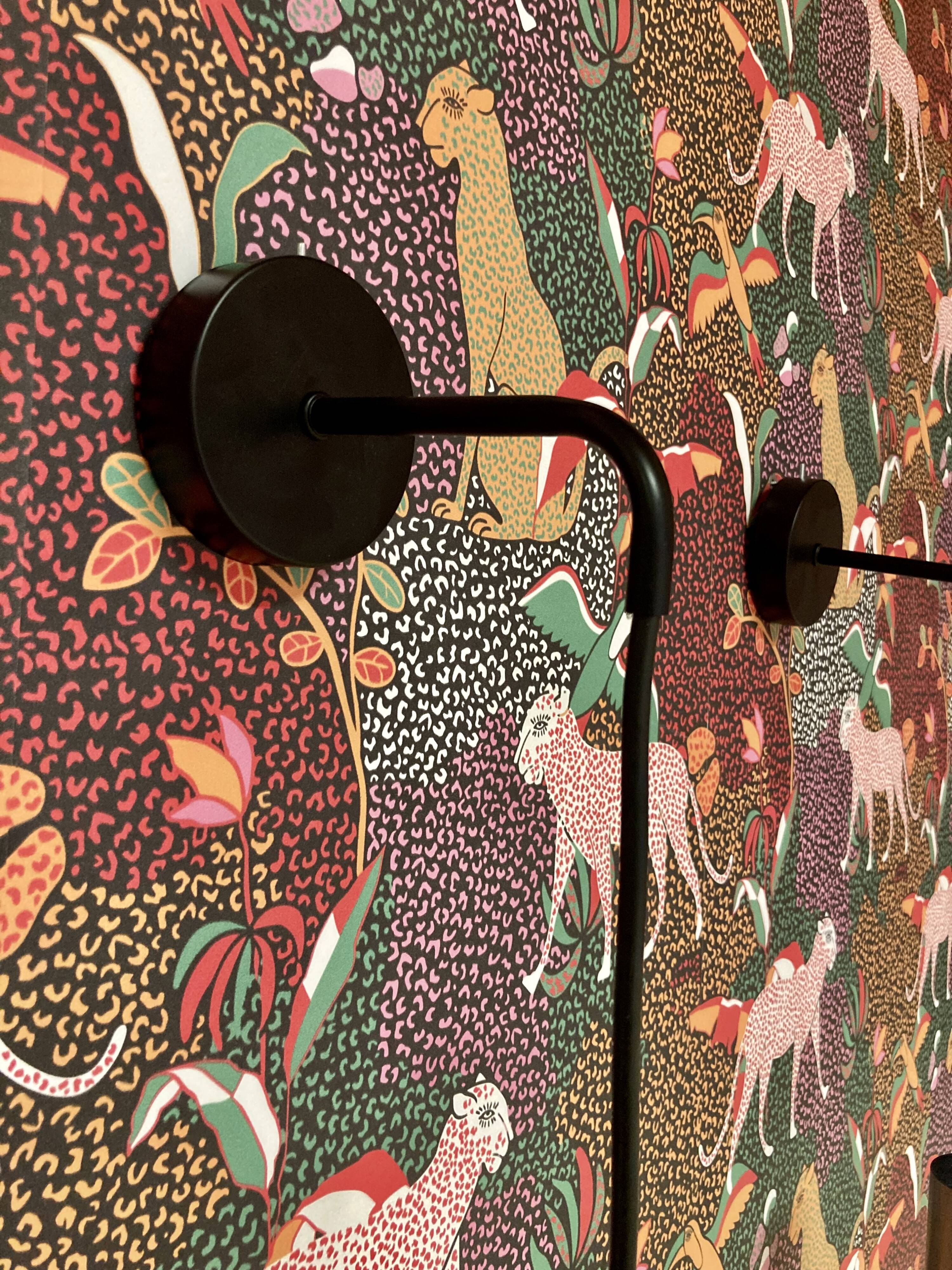 Pair of modular wall lights, 1960s design.