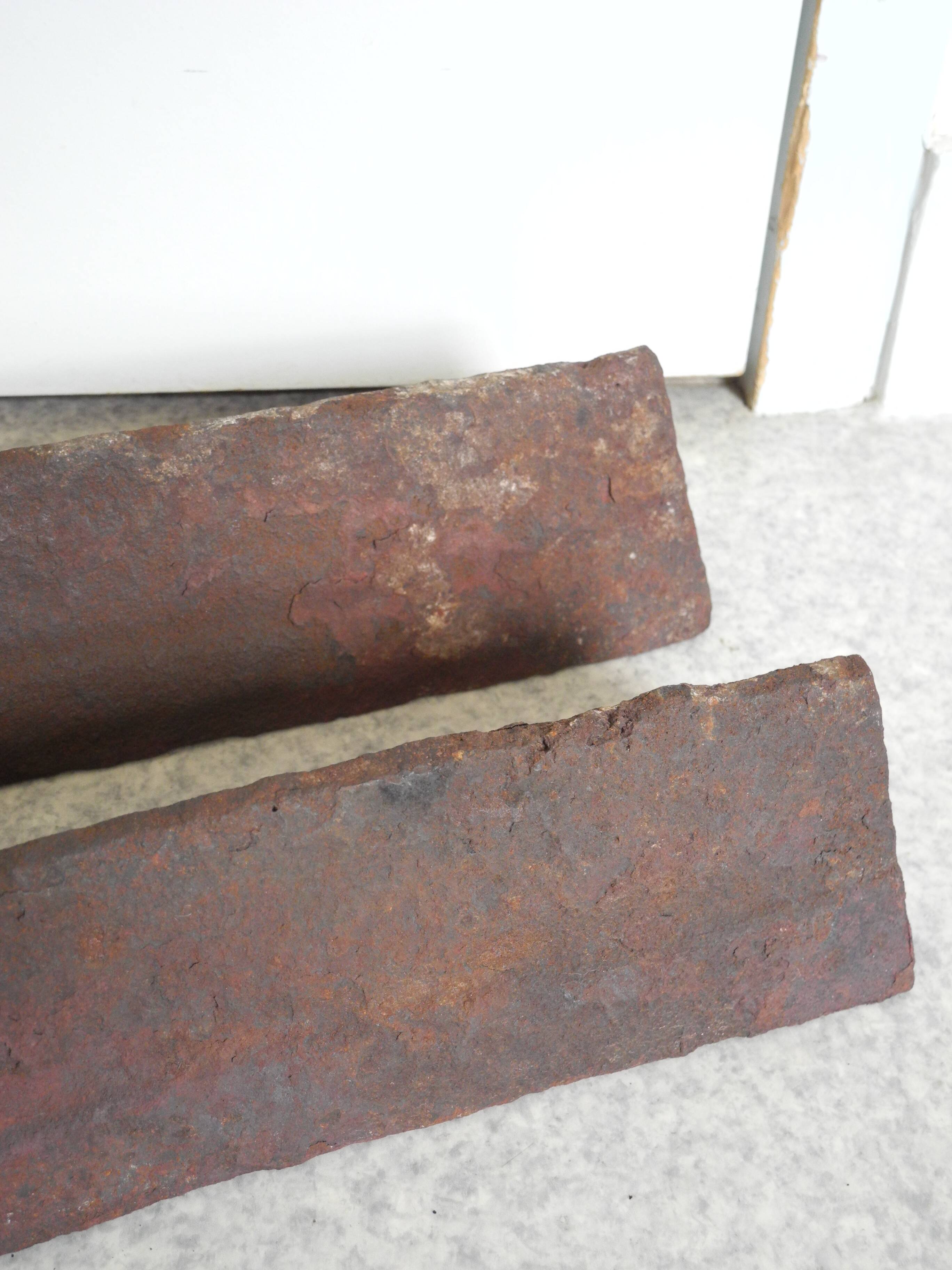 chenets anciens fonte XIXe antique french fireplace andirons
