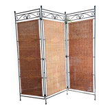 Wrought Iron and Rattan Screen
