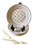 6 vintage Luneville ceramic plates