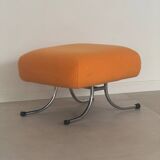 Vintage orange pouf 1970