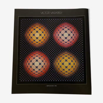 Affiche victor vasarely - metagalaxie 10, 1985