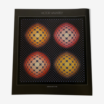 Poster victor vasarely - metagalaxie 10, 1985