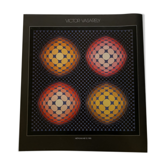 Poster victor vasarely - metagalaxie 10, 1985