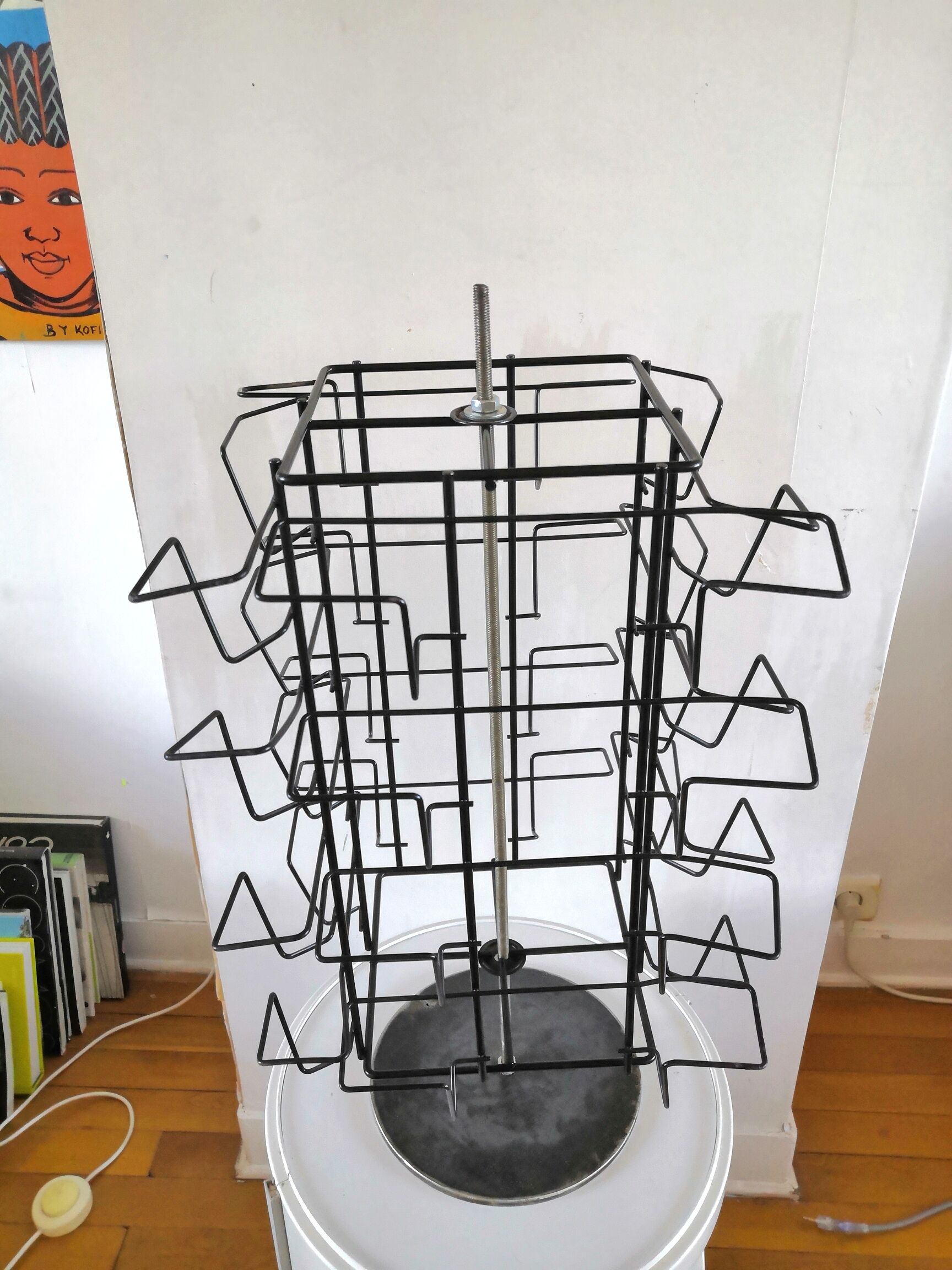 Display turnstile postcard holder design 60s