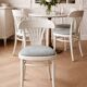 Set of 4 vintage bistro chairs from the 1970s in pearl grey.