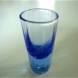 Suite of 8 blue glasses Myosotis