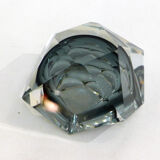 Ashtray Sommerso Murano faceted grey