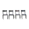 Série de 4 chaises de jardin anciennes