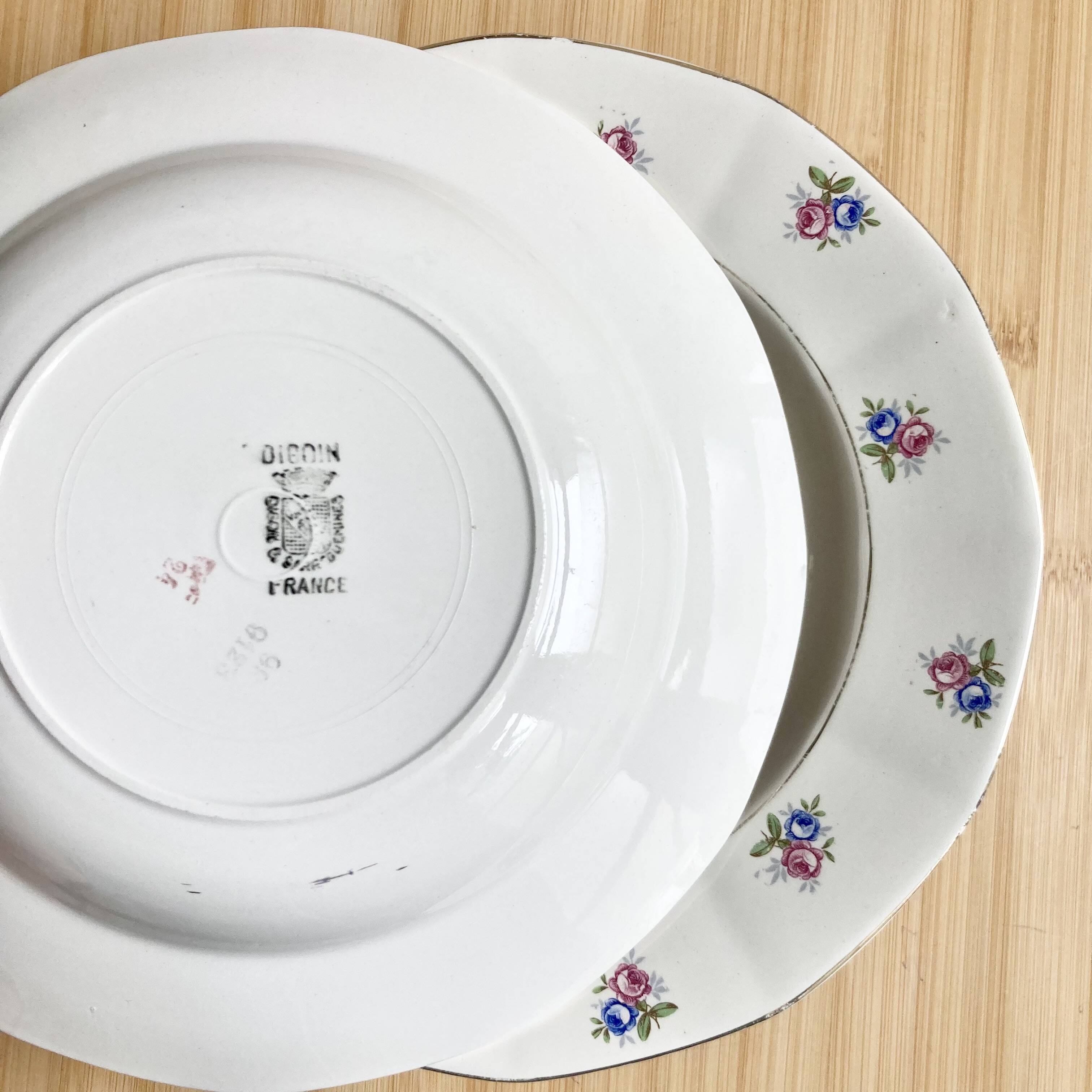 6 Digoin soup plates
