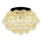 Grand plafonnier en verre bulle de style mid-century par H. Tynell, Allemagne, années 1960.