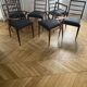 4 chairs and 2 armchairs McIntosh mid-century modern teak Kvadrat