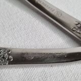 Set of six "Burgsil" stainless steel teaspoons with rabbit decoration