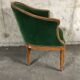 Office velvet green louis XVI bergere Chair