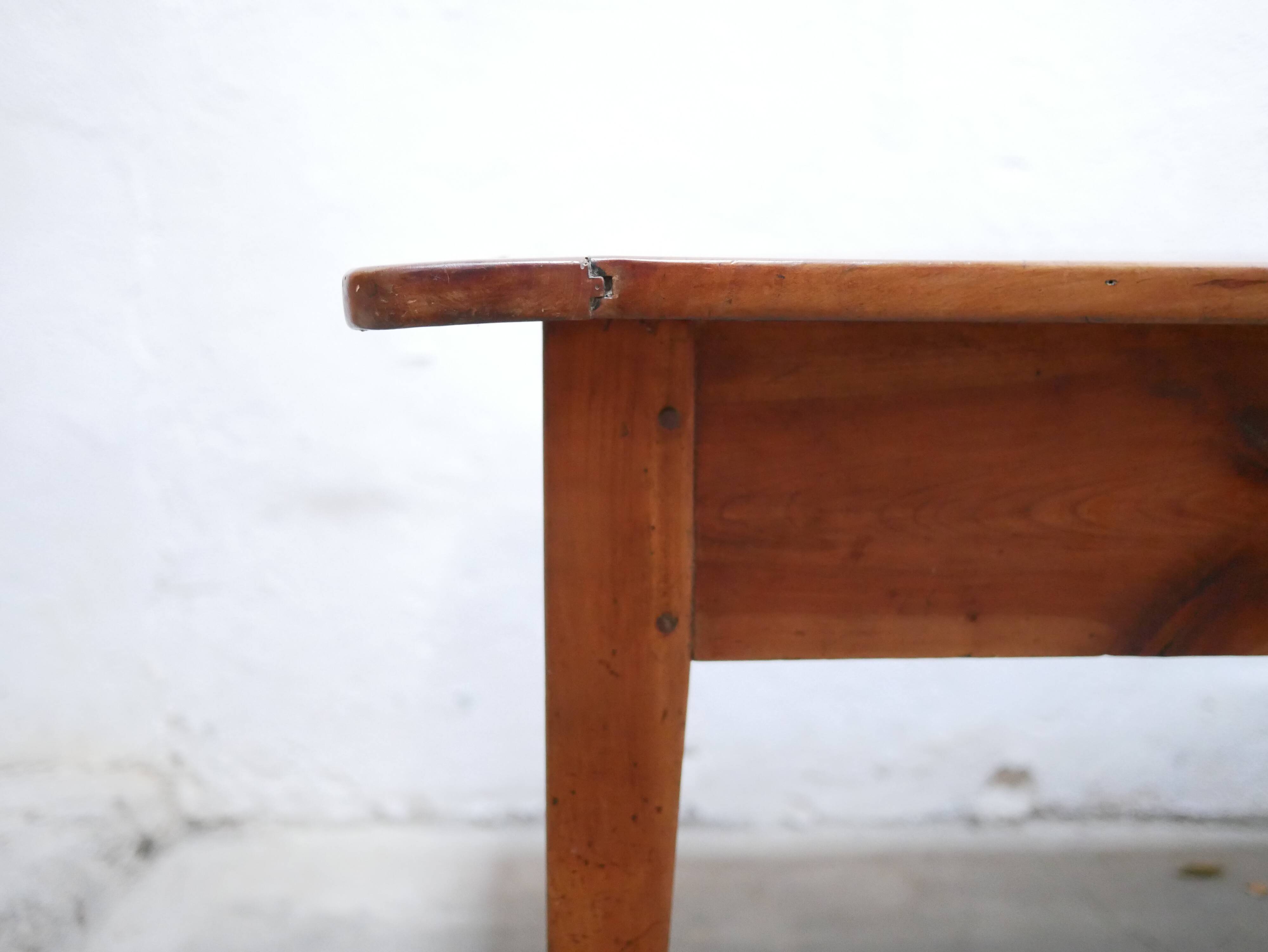 Vintage wooden farmhouse dining table