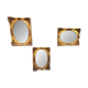 3 large oval mirrors, 19th century style, gilded with square frames and beautiful moulding.