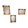3 large oval mirrors, 19th century style, gilded with square frames and beautiful moulding.