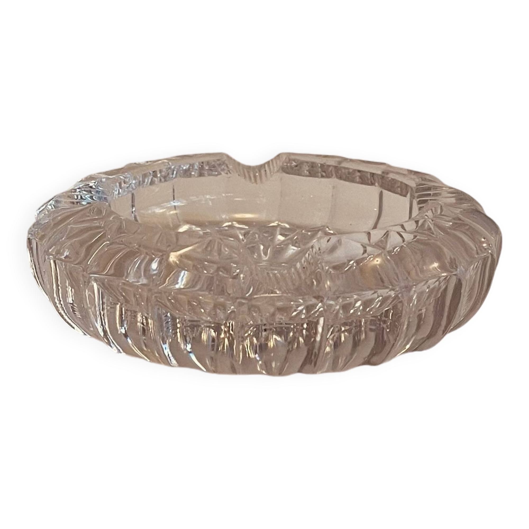 Cendrier en verre transparent vintage