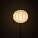 Modern mid-century brass floor lamp ASEA with round cotton shade, Sweden, 1960s