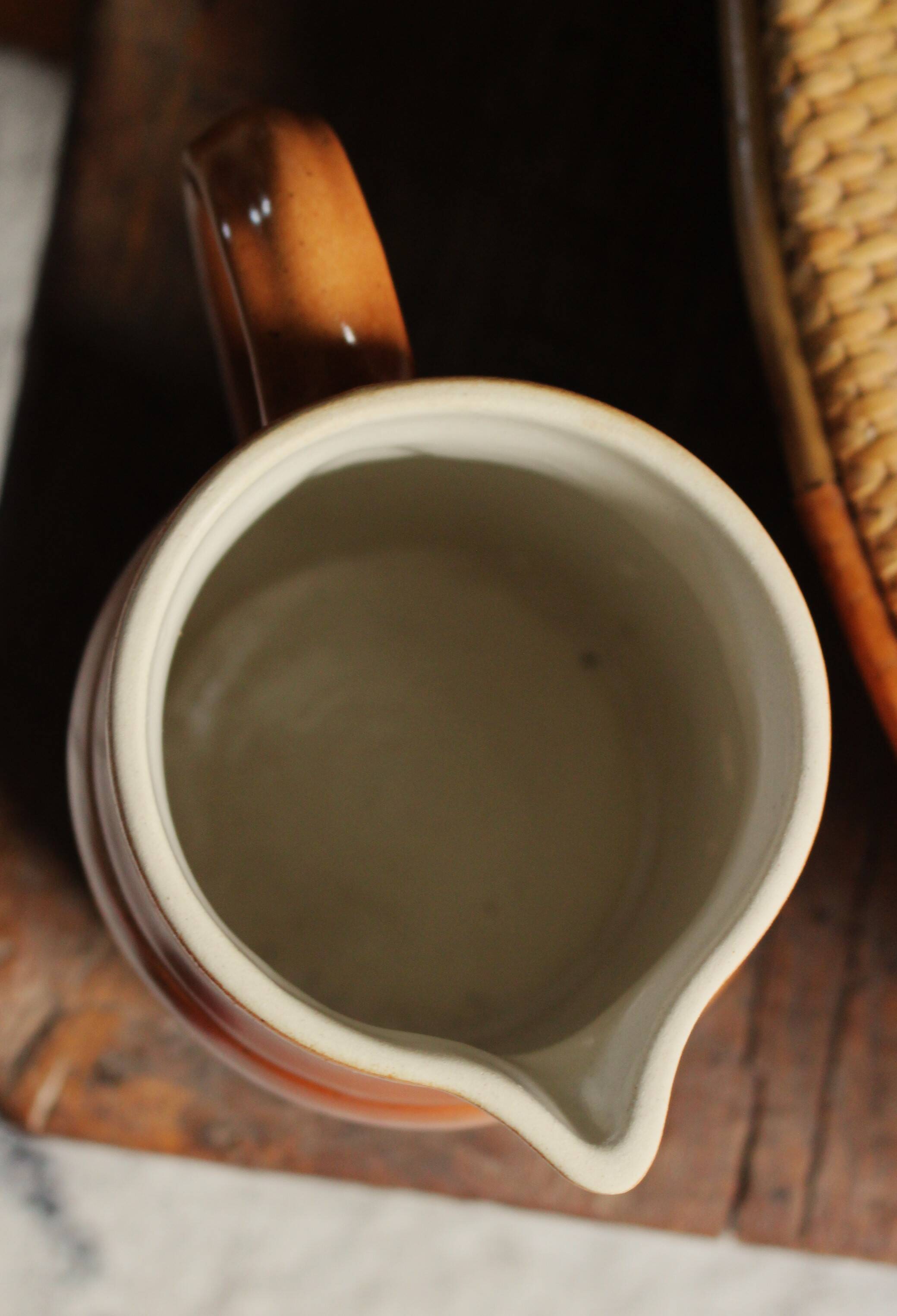 Digoin pitcher in vintage stoneware