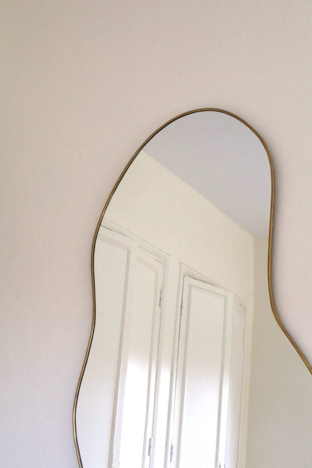 Large Handmade Brass Abstract Organic Mirror