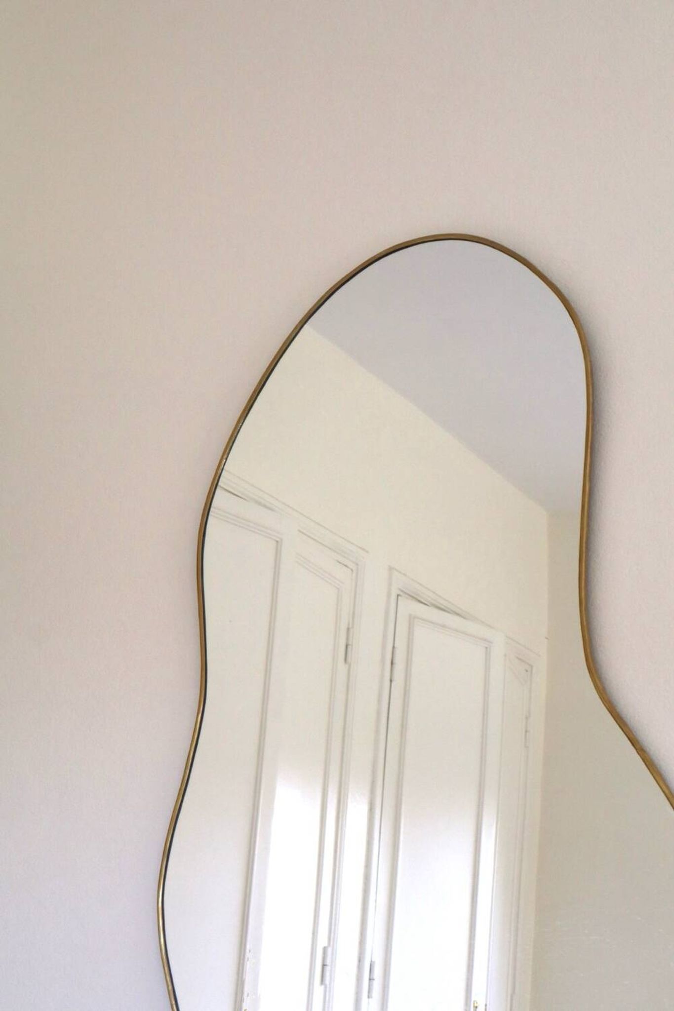 Large Handmade Brass Abstract Organic Mirror