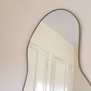 Large Handmade Brass Abstract Organic Mirror