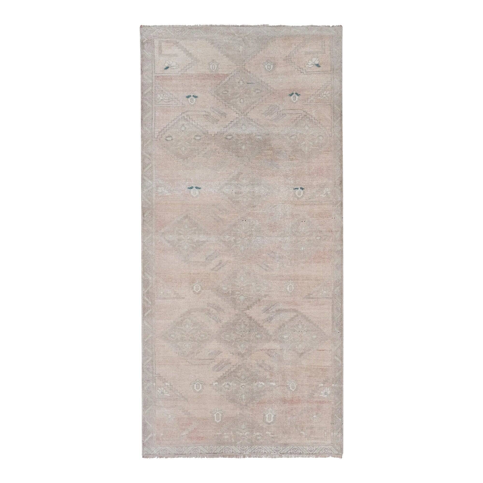 Vintage Turkish handmade rug 148x319 cm