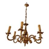 Lustre en bronze laitonné  vintage