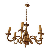 Vintage brass-plated bronze chandelier