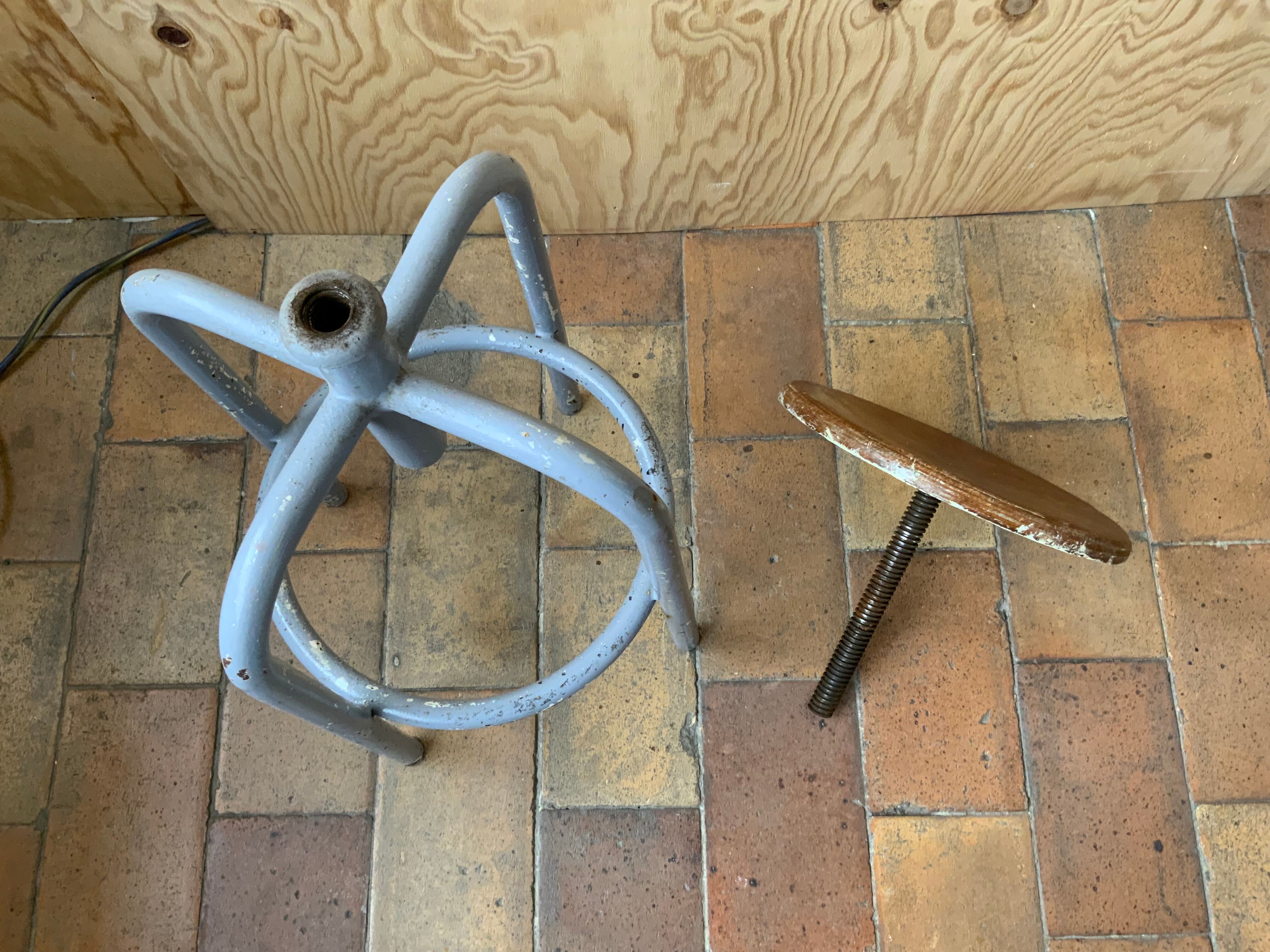 Adjustable industrial stool