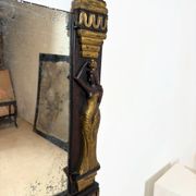 Miroir de style « Art déco » en bois sculpté