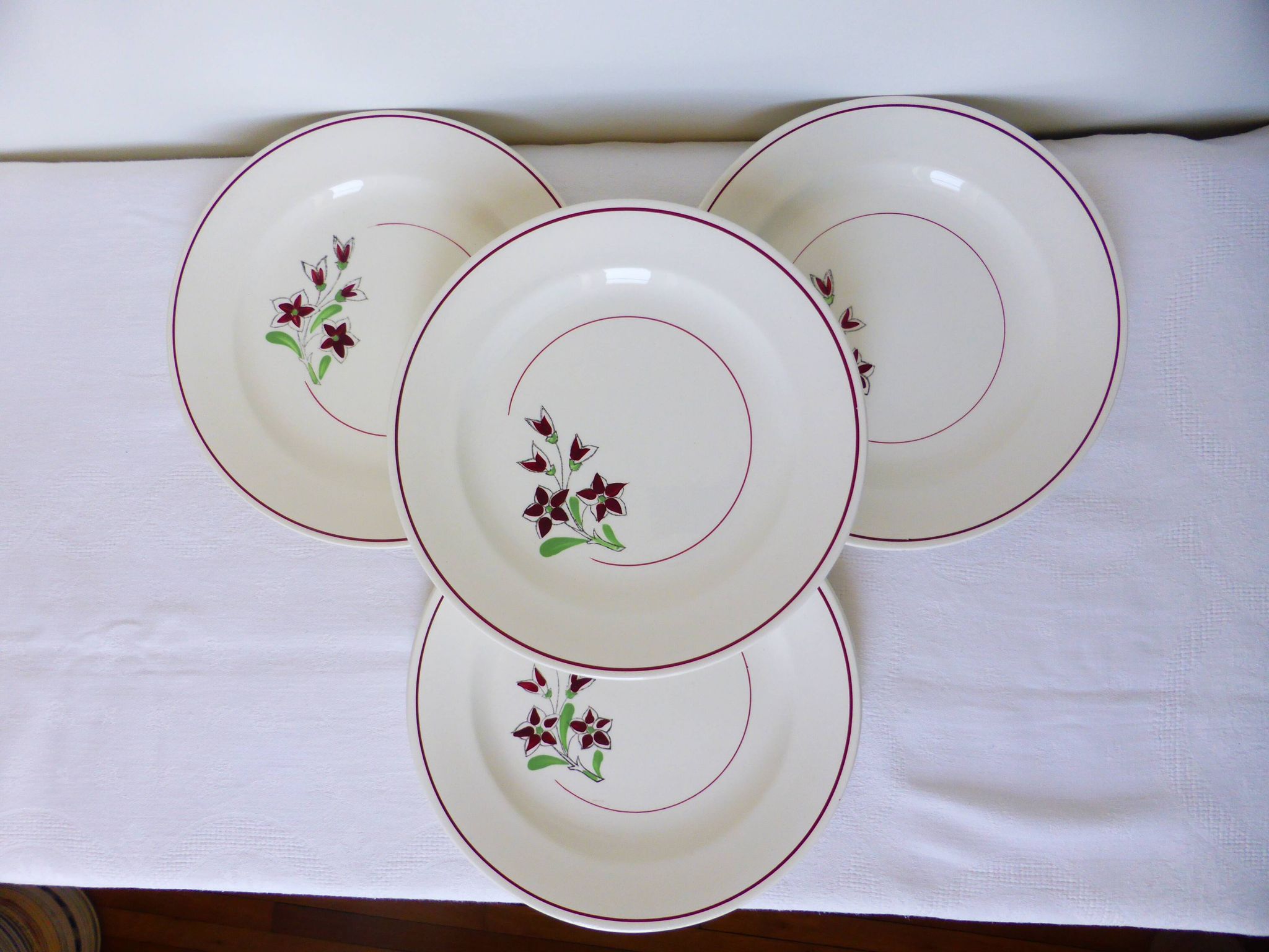 4 vintage flat plates from the Salins factory 210636
