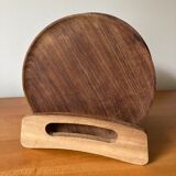 Display and plates in vintage Scandinavian wood