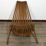 Scandinavian teak folding armchair Denmark 1960