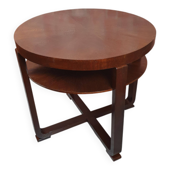 Renovated art deco oak table fi 80, Poland 1930s