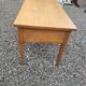 Flat oak desk with drawers, 130×70cms