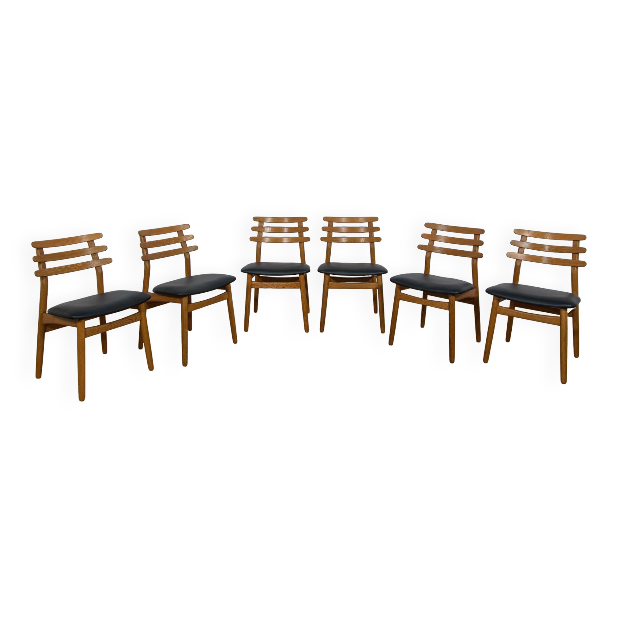 Mid-Century Oak Dining Chairs by Poul Volther for FDB Mobler , Denmark, 1960s Set of 6