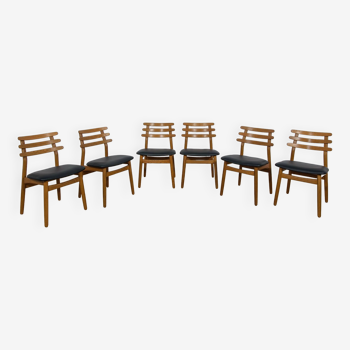 Mid-Century Oak Dining Chairs by Poul Volther for FDB Mobler , Denmark, 1960s Set of 6