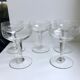 Set of 5 champagne glasses in crystal engraved 50s