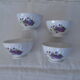 4 bowls purple decoration flowers Sarreguemines twists