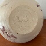 Vintage sandstone vase signed