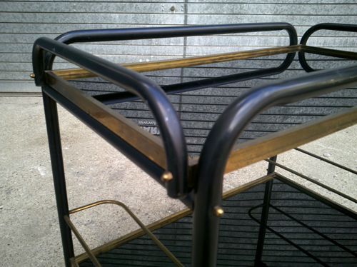 Vintage wheeled bar