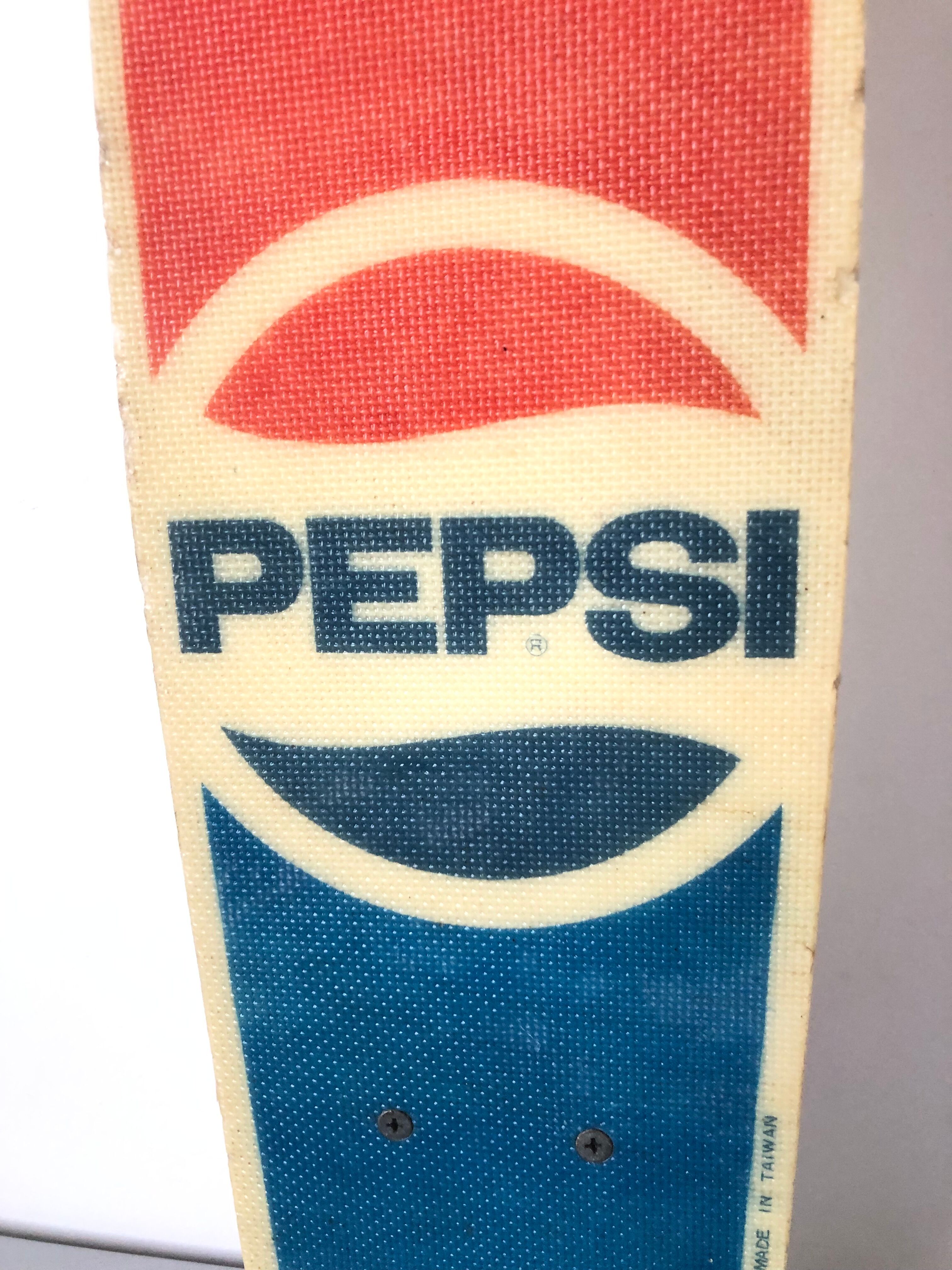 Vintage Pepsi-cola 1970s fiberglass skateboard