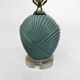 Dusty Blue Candy Table Lamp Turquoise 1970s Hollywood Regency Midcentury Vintage